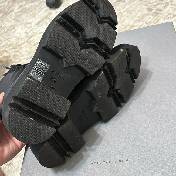 Aquatalia Hana Moto Calf Boot Size 6.5
